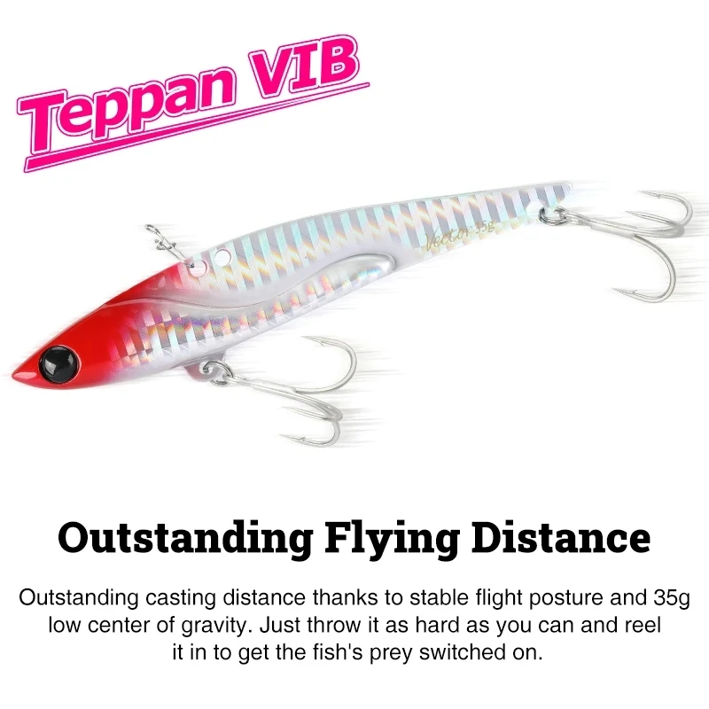 TSURINOYA 4pcs 35g Teppan VIB Fishing Lure VECTOR 105mm Vibration shore Fishing Long Casting Metal Hard Bait Seabass Flounder