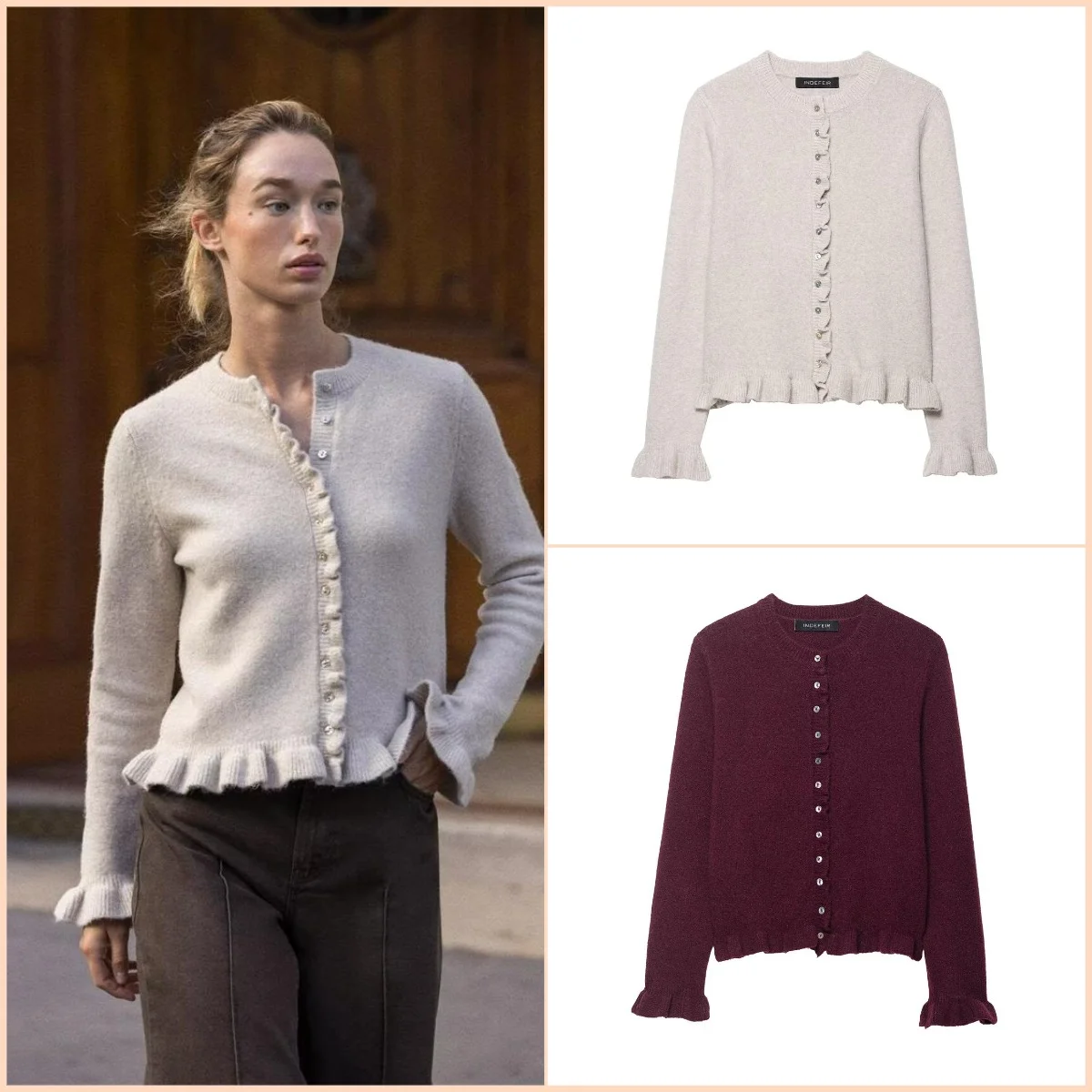 

Женский повседневный модный кардиган-свитер весна/осень 2025 многослойная декоративная вязаная куртка Новое поступление