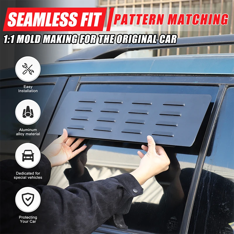 For Lexus GX Toyota Prado LC120 150 rear vent window ventilation insect proof curtains Built-in fan auto Decorative accessories