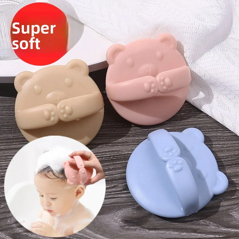 

Soft Silicone Baby Bath Brush, Eco-Friendly Head & Body Massage Washer, Gentle Cleansing for Infant Care