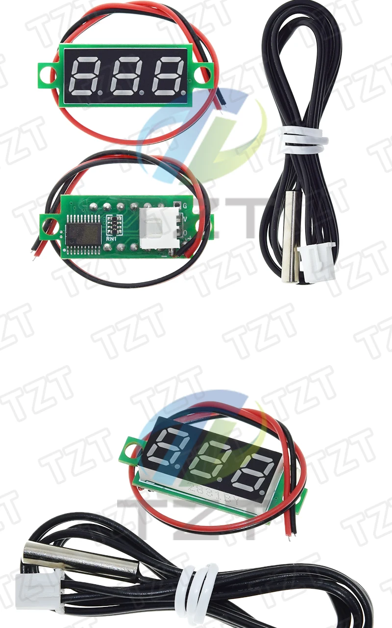 DC 12V 24V Mini Digital LED Thermometer für Auto Temperatur Monitor Panel Meter Messbereich -50-125C mit Temperatur Sonde – Detail 5