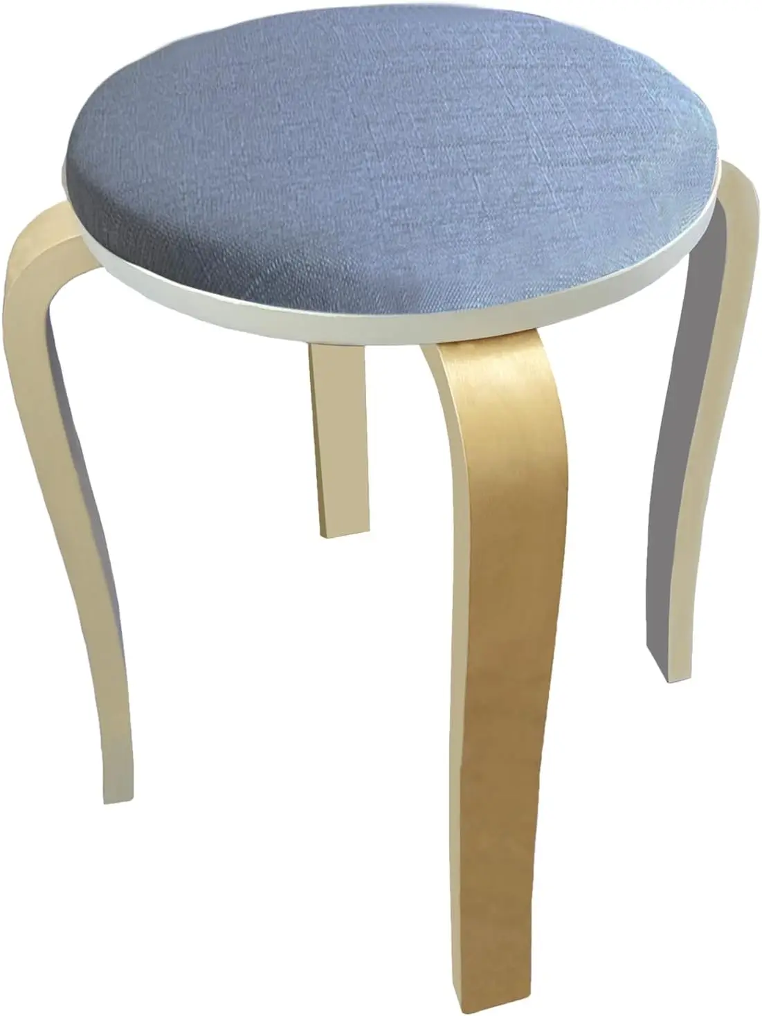 

Stackable Stools, Single Wooden Stools With Padded Round Seat Backl Chairs For Home, Kitchen, Dining, Living Room, Classroom