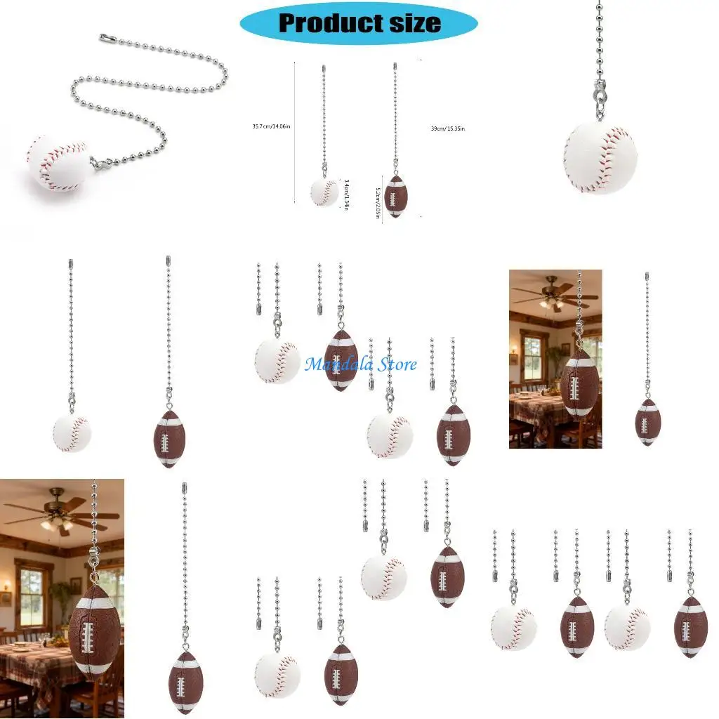 

U2JC Metal Pull Chain Extenders for Light and Fan Adjustable Length Sports