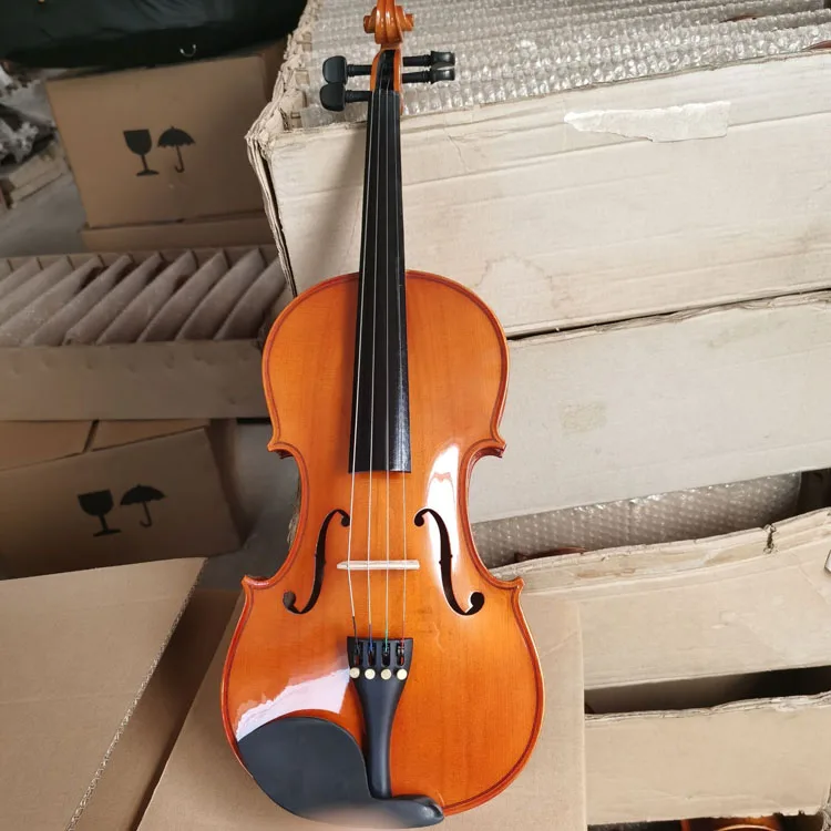 Viola de madera maciza para estudiantes personalizada a la venta, pintado sólido a precio económico
