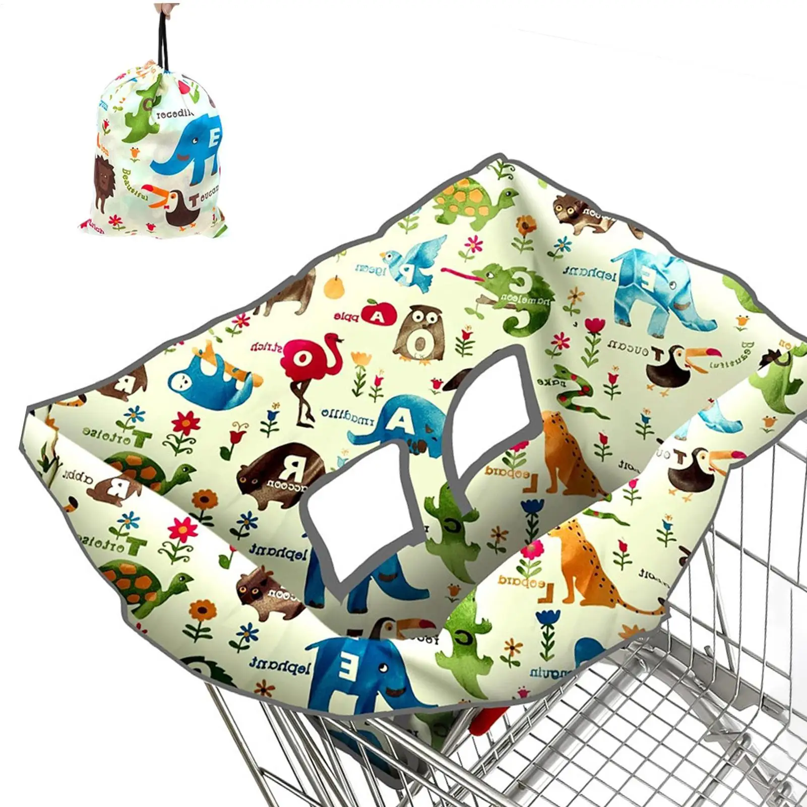 Portable Baby High Chair Cover Child Shopping Cart Seat Protector Washable Non-Slip Cushion For Restaurant Travel Home Dining