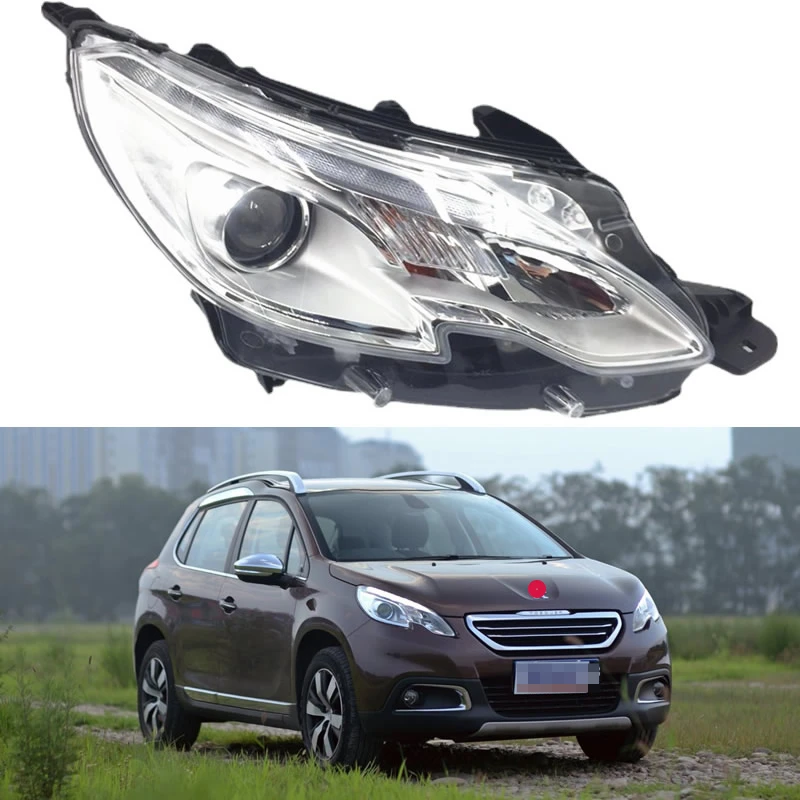 For Peugeot 2008 2014 2015 2016 Car Accessories LED headlight assembly High beam low beam turn indicator night system