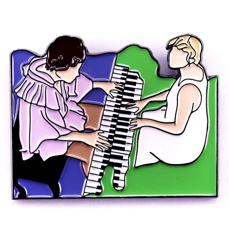 2024 New Rock Band Song Enamel Pin Fashion Music Singer Piano Badge Women’s Brooch Jewelry Accessories for Friends