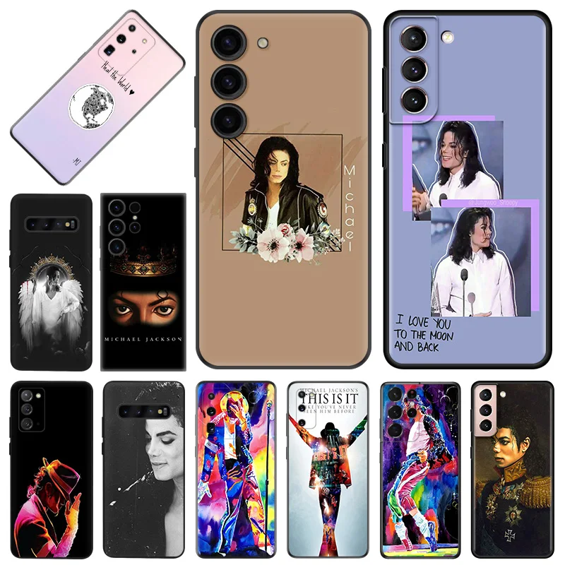 Michael Jackson Soft Phone Cases For Samsung Galaxy S23 Plus S22 Ultra S21 S20 FE S10 Note 20 10 Lite 9 Black Matte Cover