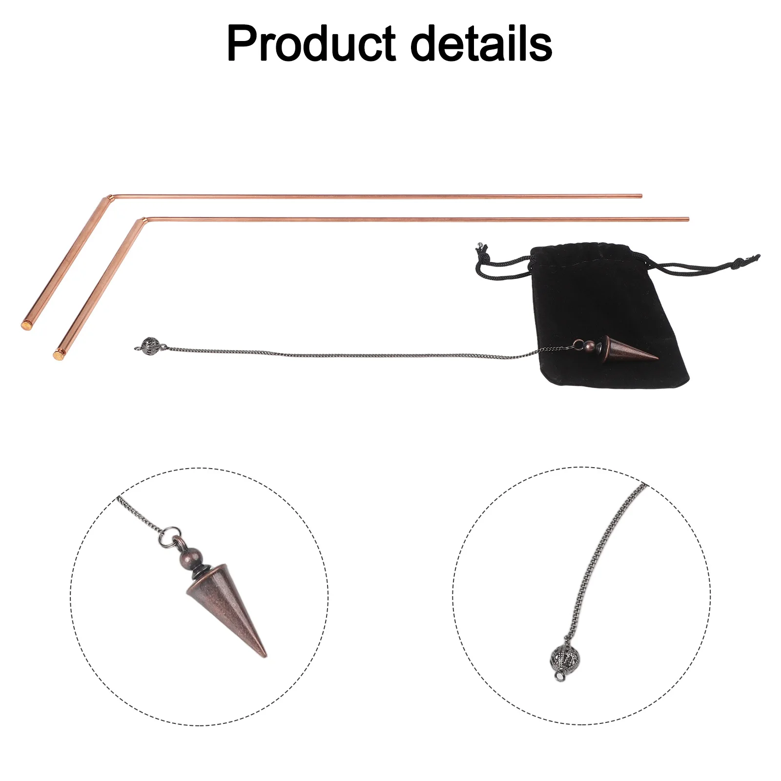 Energy Therapy As Shown In The Picture Pendulum Kit 99.9 Copper Material Mineral Locator Soul Consultation Water Finder