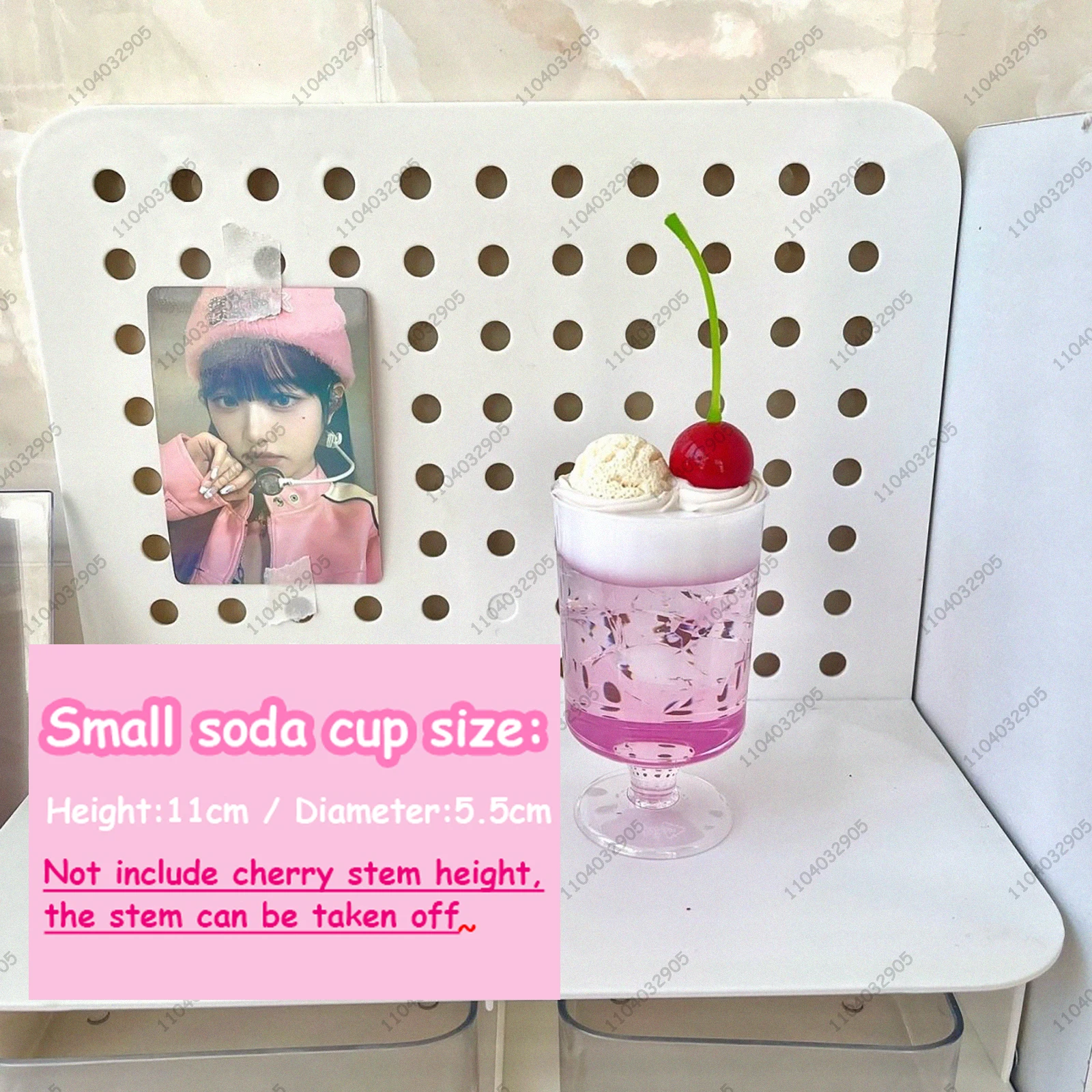 ピンクソーダカップモデル手作り手芸ソーダアイスクリームトッピングガラスカップクラフトデスク装飾品ガールズルーム装飾ギフト