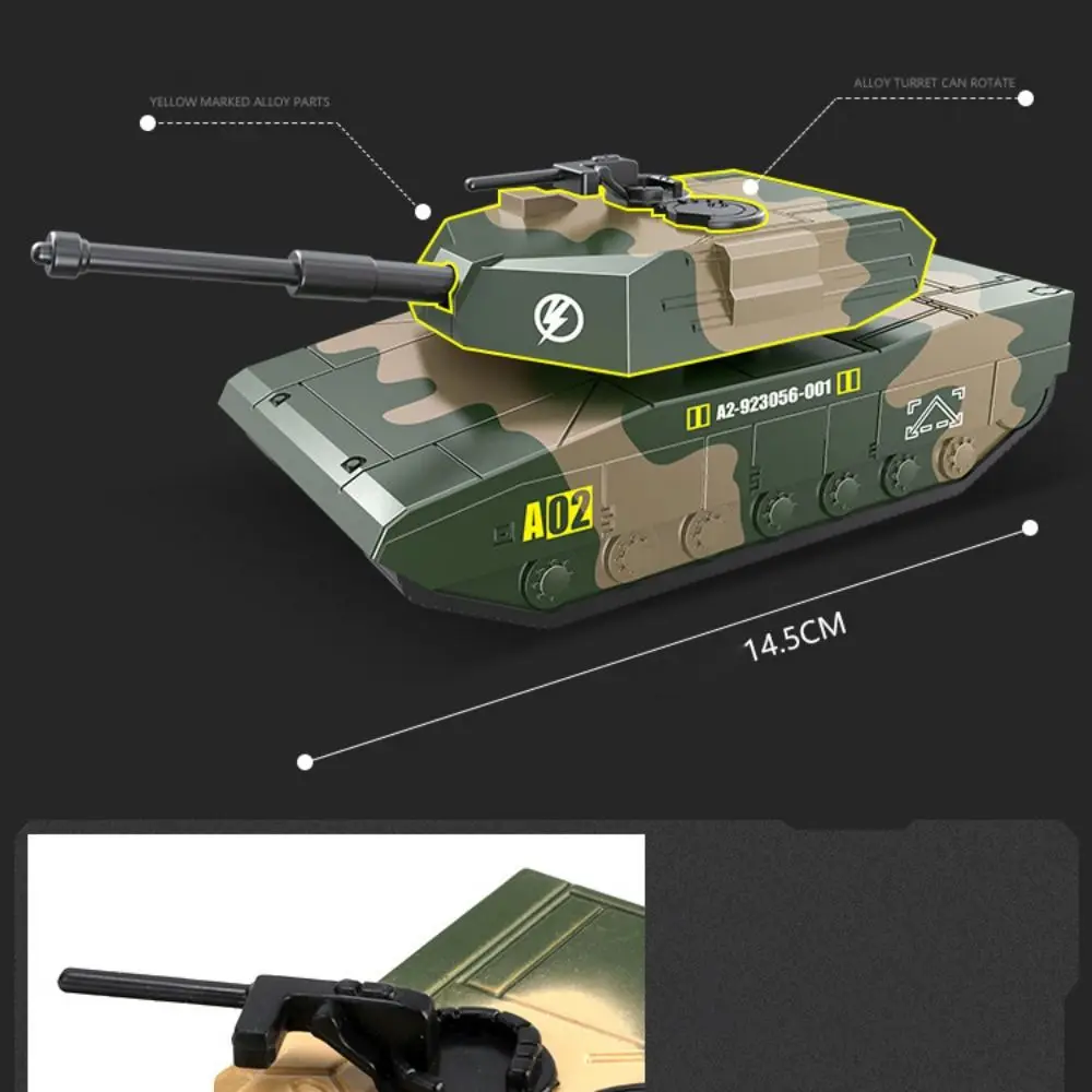 รถถังของเล่นโลหะอัลลอยด์สำหรับเป็นของขวัญสำหรับเด็กโมเดลมินิเฮลิคอปเตอร์สำหรับดึงถอยหลัง