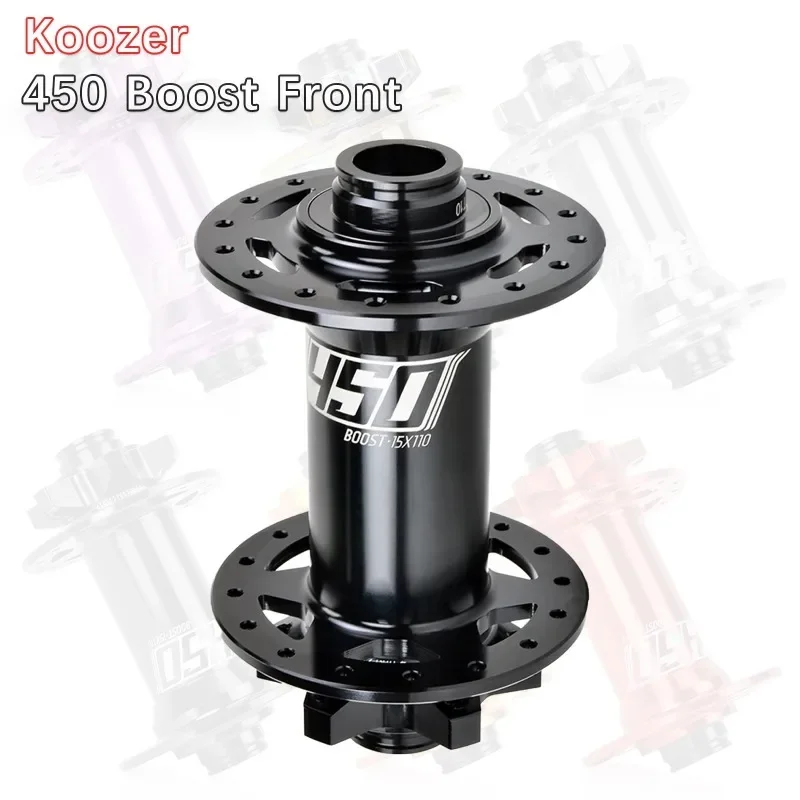 Koozer 450 Front Boost cube 28 32 Holes Mtb hubs thru axle TA 15x110mm bike hub 6 Bolts Disc 2 Sealed Bearing Bicycle Hubs