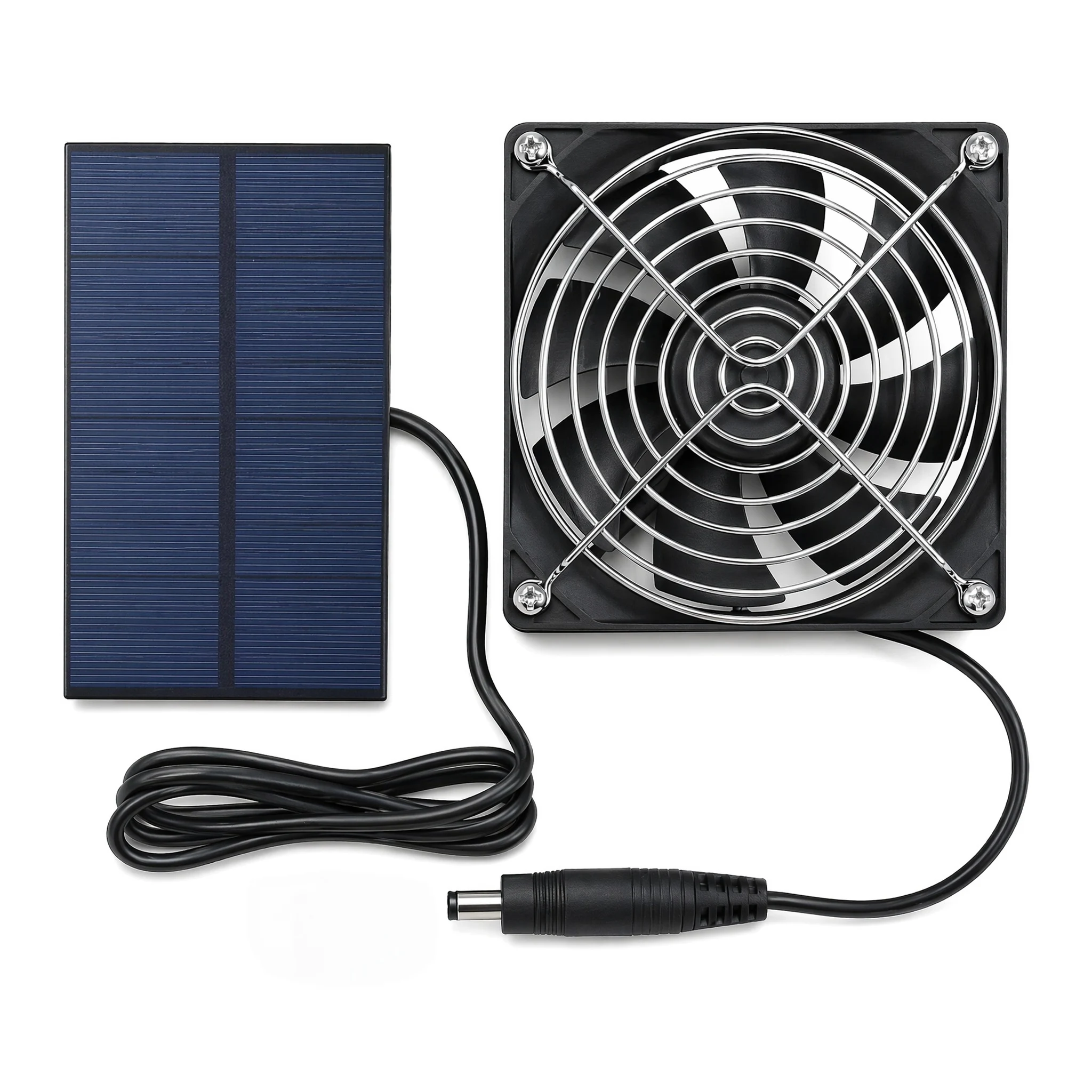 ZINIKIF Solar Fan, IPX7 Waterproof, High-Speed, for Air Circulation and Odor Removal in Chicken Coops and Greenhouses