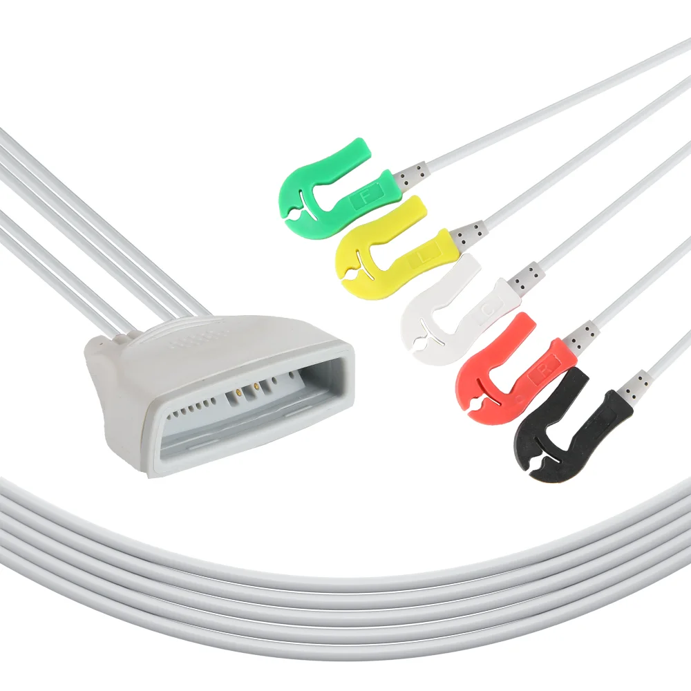 

Medical Compatible for Telemetry Leadwire 5 Leads Grabber IEC Cable