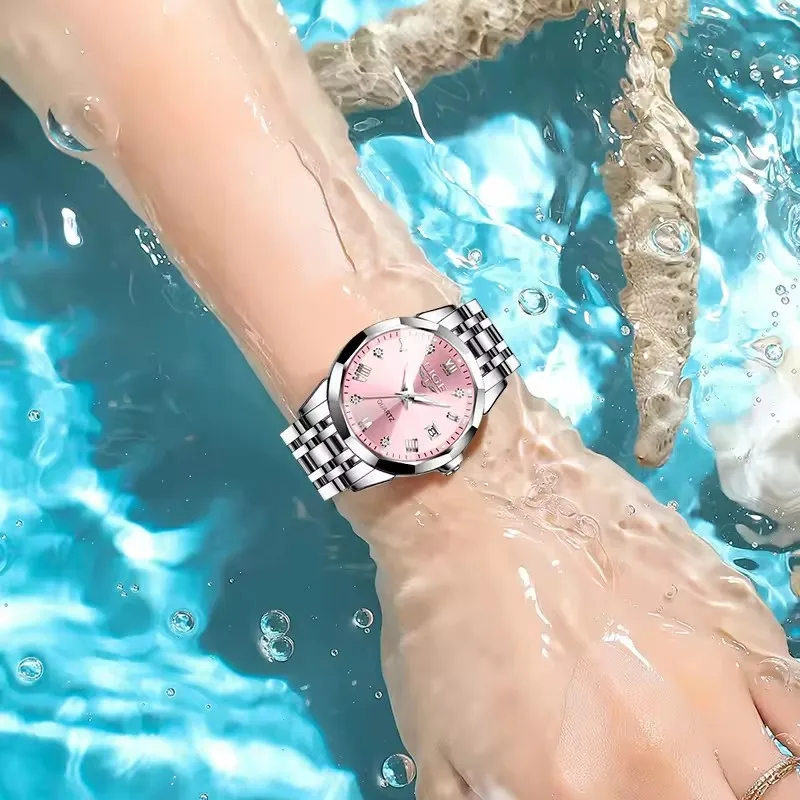 LIGE Orologio da polso da donna con movimento al quarzo stile semplice nordico ultrasottile elegante Orologio da donna con cinturino in acciaio inossidabile alla moda