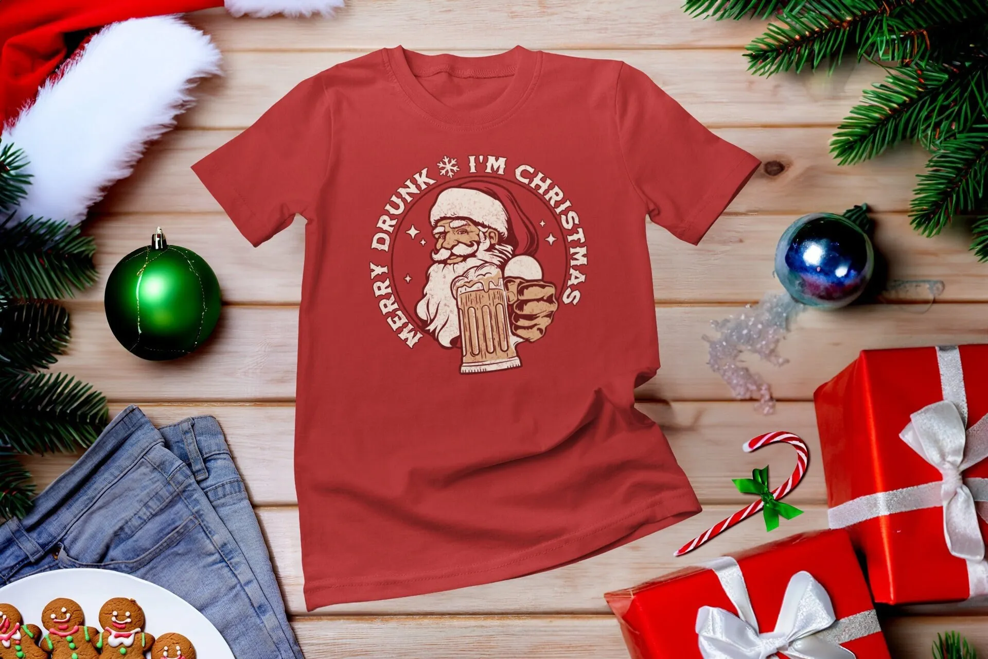 

Merry Drunk I m Christmas T Shirt Drinking And Day Party Santa