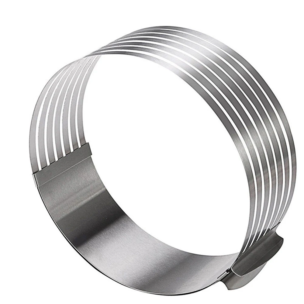 20CM 30CM Adjustable Round Bread Cake Cutter Slicer Stainless Steel Cake Cutter 7 Layers Slicer Mousse Ring Mould Baking Gadgets