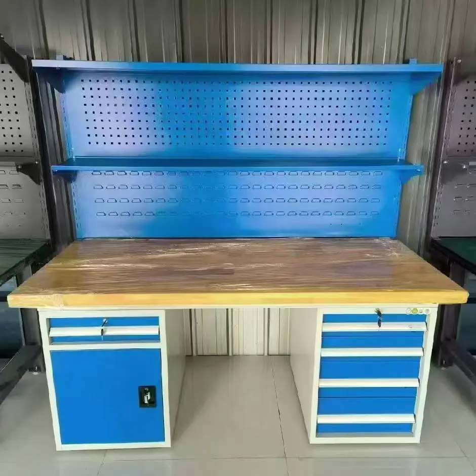 Industrial heavy duty workbench with 5 drawers and shelves, load-bearing capacity of 1000 kg, can be customized