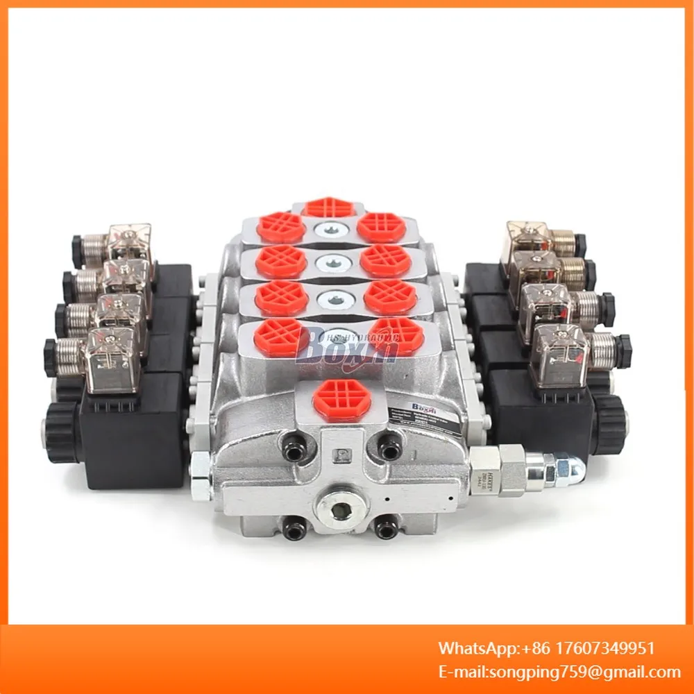 

Hydraulic SD8 4 Spool Solenoid Valve (90 L/min, 200 Bar) - Cus tom & Production Manufacturing