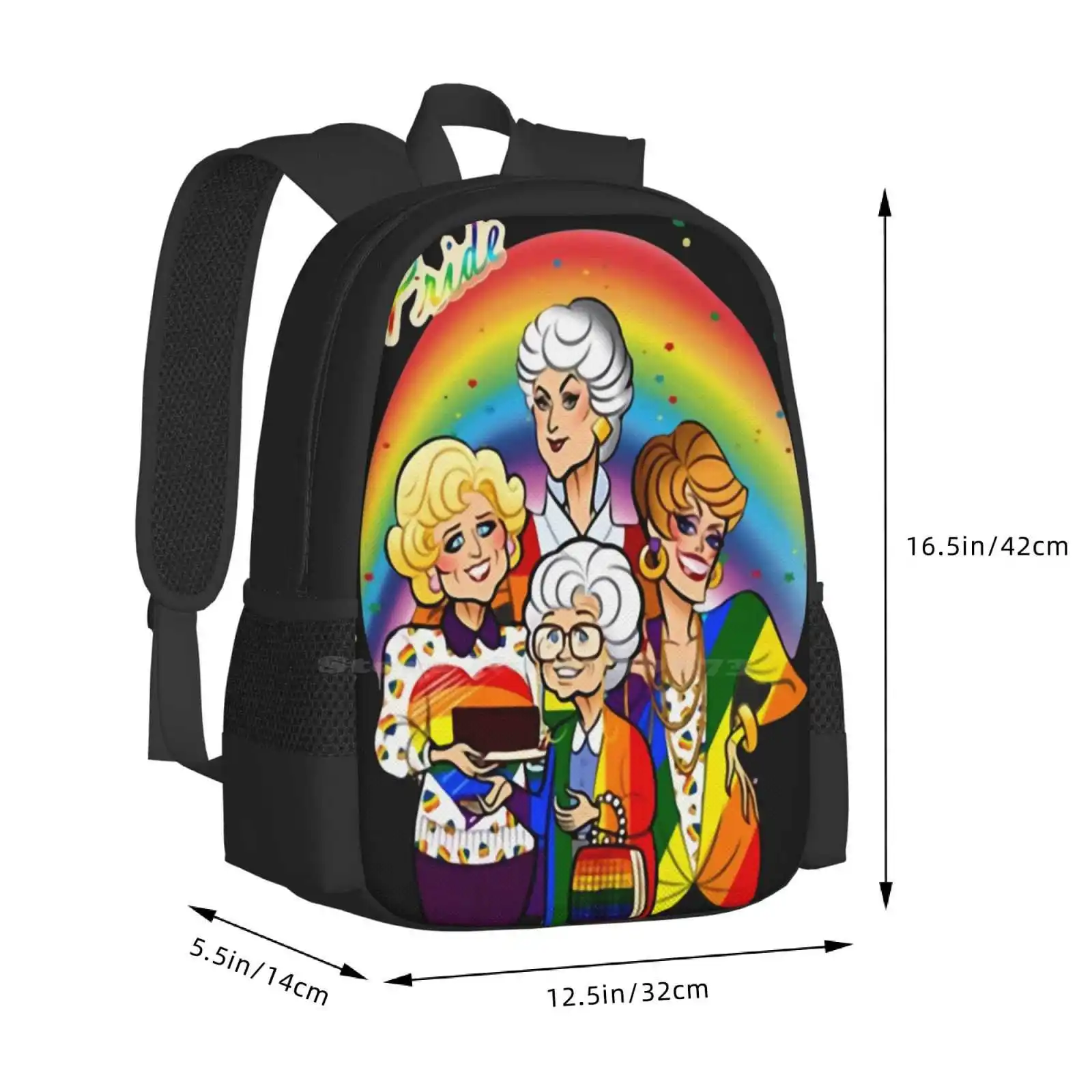 The Golden Friend Girls Lgbt Pride Rainbow Flag T-Shirt Hot Sale Backpack Fashion Bags The Golden Friend Girls Lgbt Pride