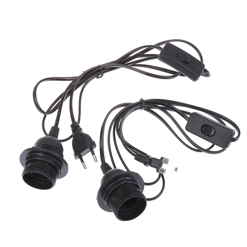 طول الخط 1.8 متر الاتحاد الأوروبي/الولايات المتحدة التوصيل 303 المقبس الحبل محول مع التبديل E27 كامل الأسنان قاعدة مصابيح حامل سلك الطاقة قلادة معلقة