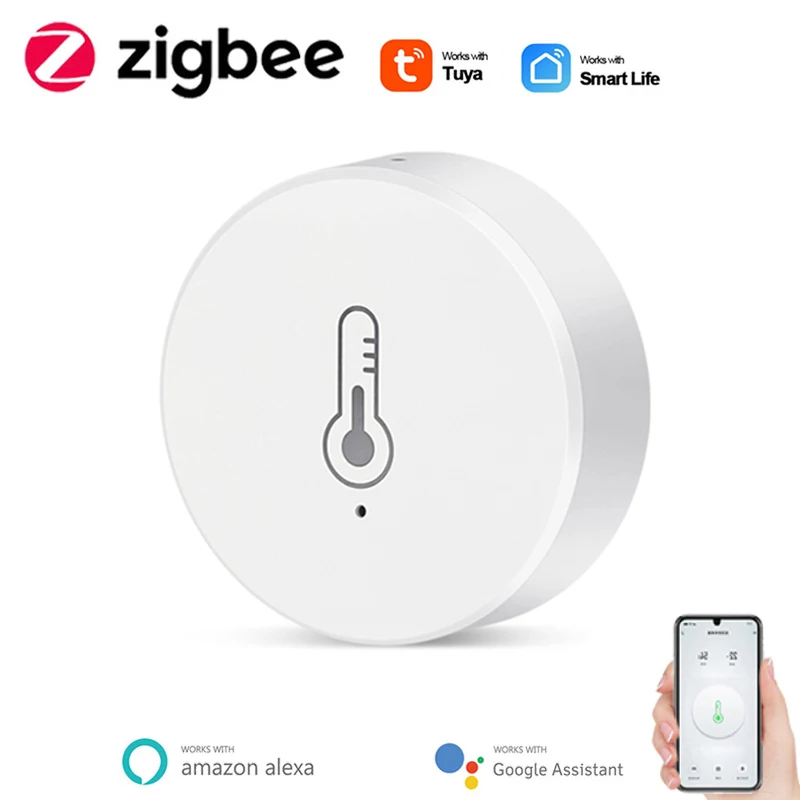 Tuya Smart WiFi Zigbee Temperature And Humidity Sensor Indoor Hygrometer Thermometer Smart Life Control Via Alexa Google Home
