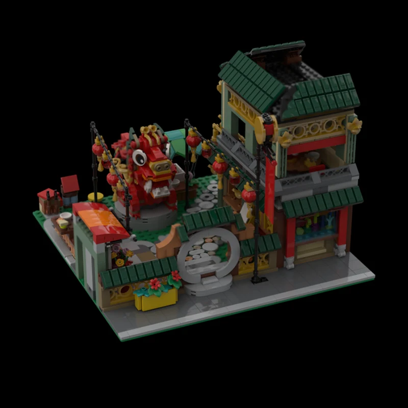 Modelo City Street View, ladrillos de construcción MOC, tecnología Modular cuadrada y de mercado, regalos, vacaciones, montar, juguetes para niños, traje