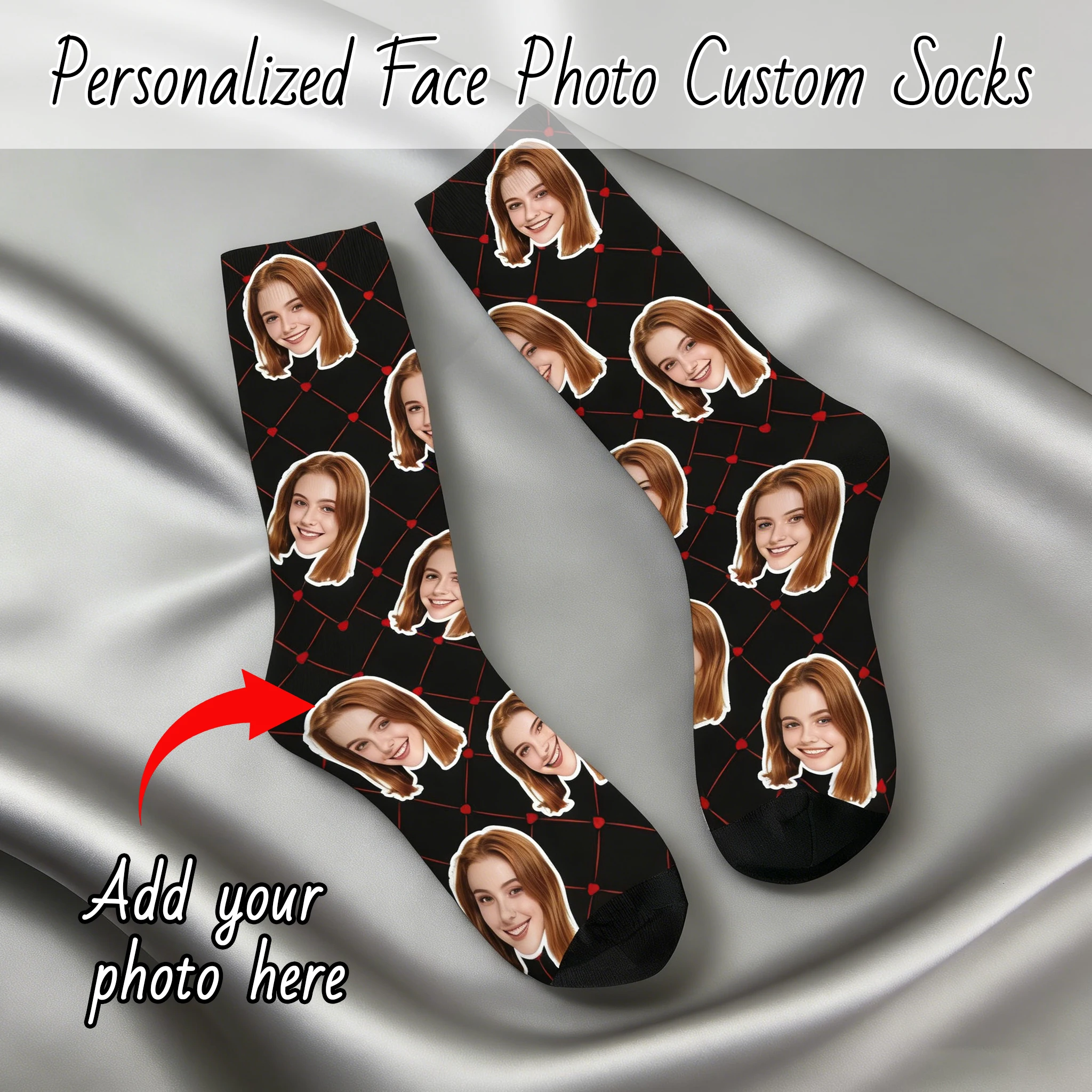 

Носки с индивидуальным дизайном для мужчин и женщин, носки с фото, персонализированные носки с изображением, подарки с индивидуальной фотографией.