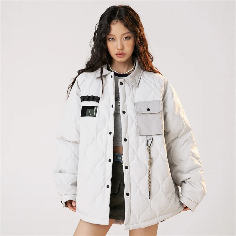 Parka curta acolchoada feminina e masculina, jaqueta de inverno, alta qualidade, sólida, moda coreana, marca de luxo, 2024