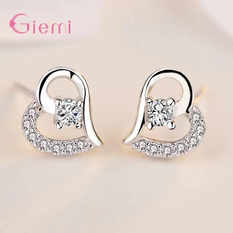 925 Sterling Silver New Arrival Multifarious Peach Heart Shape Fashion Wedding Engagement Gift Necklace Earrings Jewelry Sets