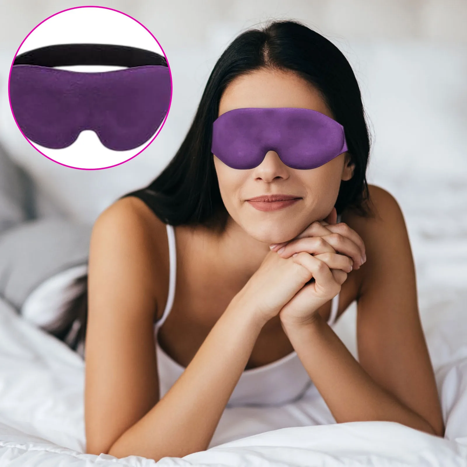 قناع عين ثلاثي الأبعاد - قناع نوم قابل للتعديل للرجال والنساء، خالي من الضغط على العينين، قناع عين للنوم قابل للتنفس والخفيف