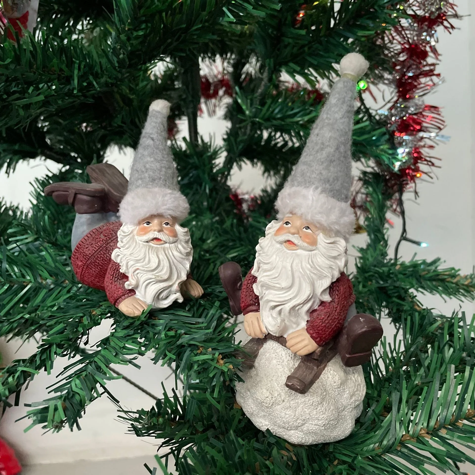 Christmas New Grey Plush Hat Christmas Dwarf Elderly Ornaments Creative Home Decoration Ornaments Gifts