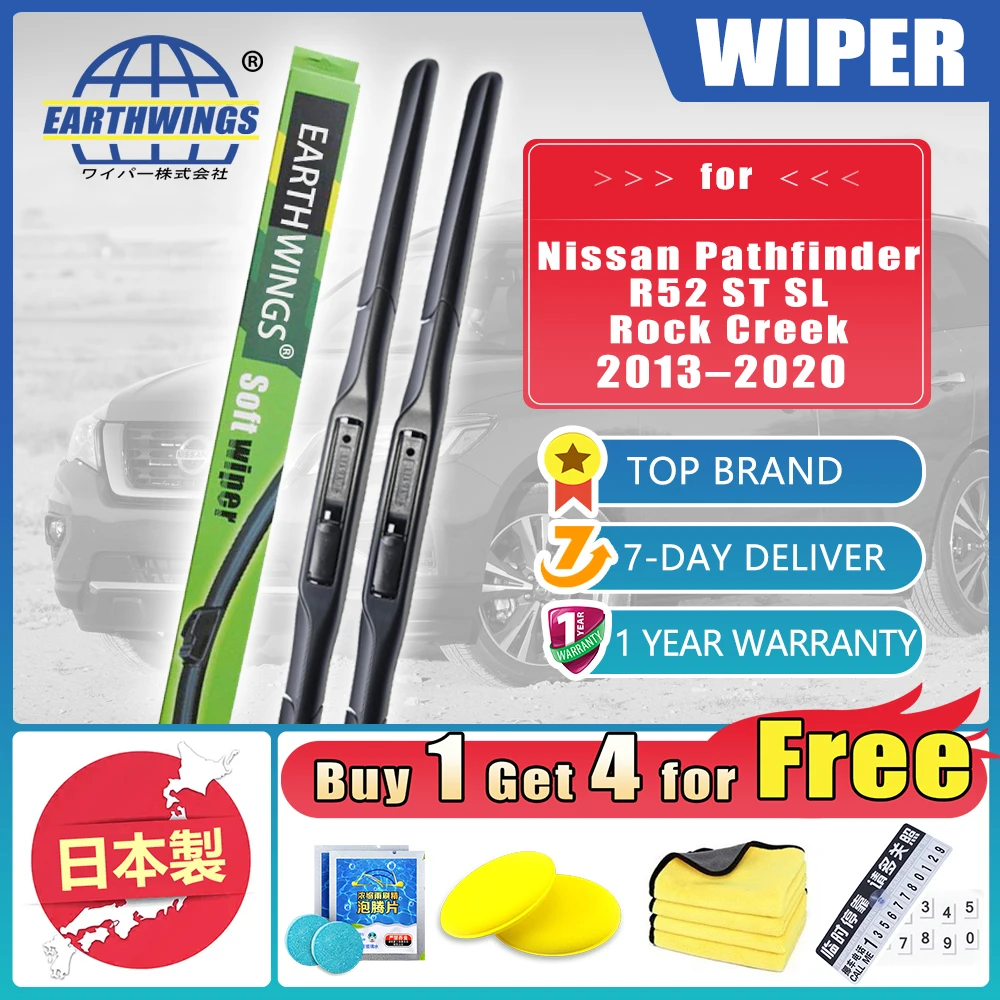 

For Nissan Pathfinder R52 2013~2020 ST SL Rock Creek Car Front Wiper Blades Windscreen Windshield Car Accessories 2016 2017 2018