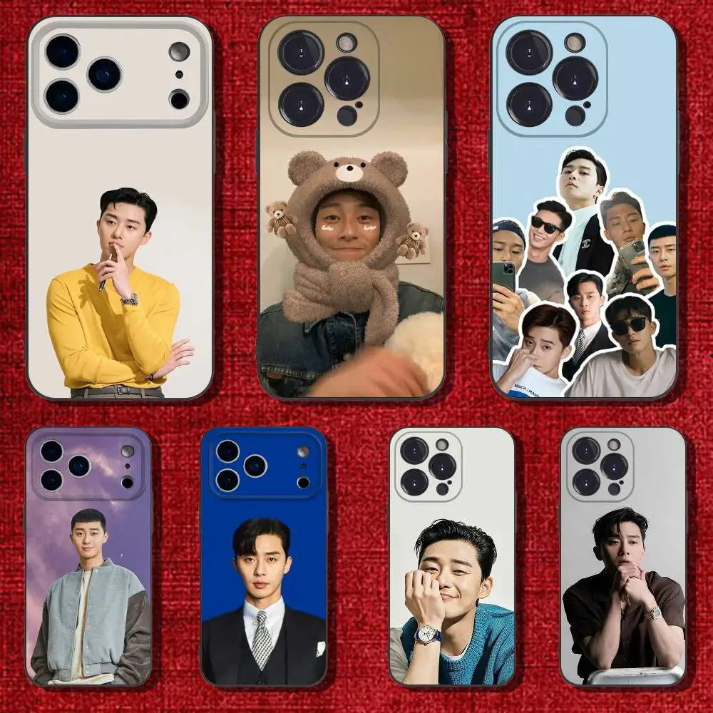 حافظة هاتف P-Park Seo Jun Kpop لهاتف iPhone 17,16,15,14,13,12,Pro,Max,Plus,E,SE4,Air,غطاء ناعم أسود صغير