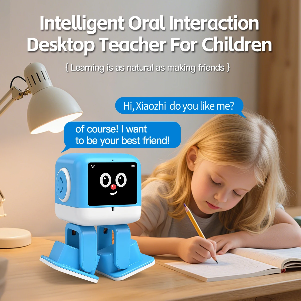 WLtoys Intelligent AI Chatbot مع روبوت رفيق إلكتروني مدمج للتفاعل العاطفي DeepSeek للتعليم والتعلم #1