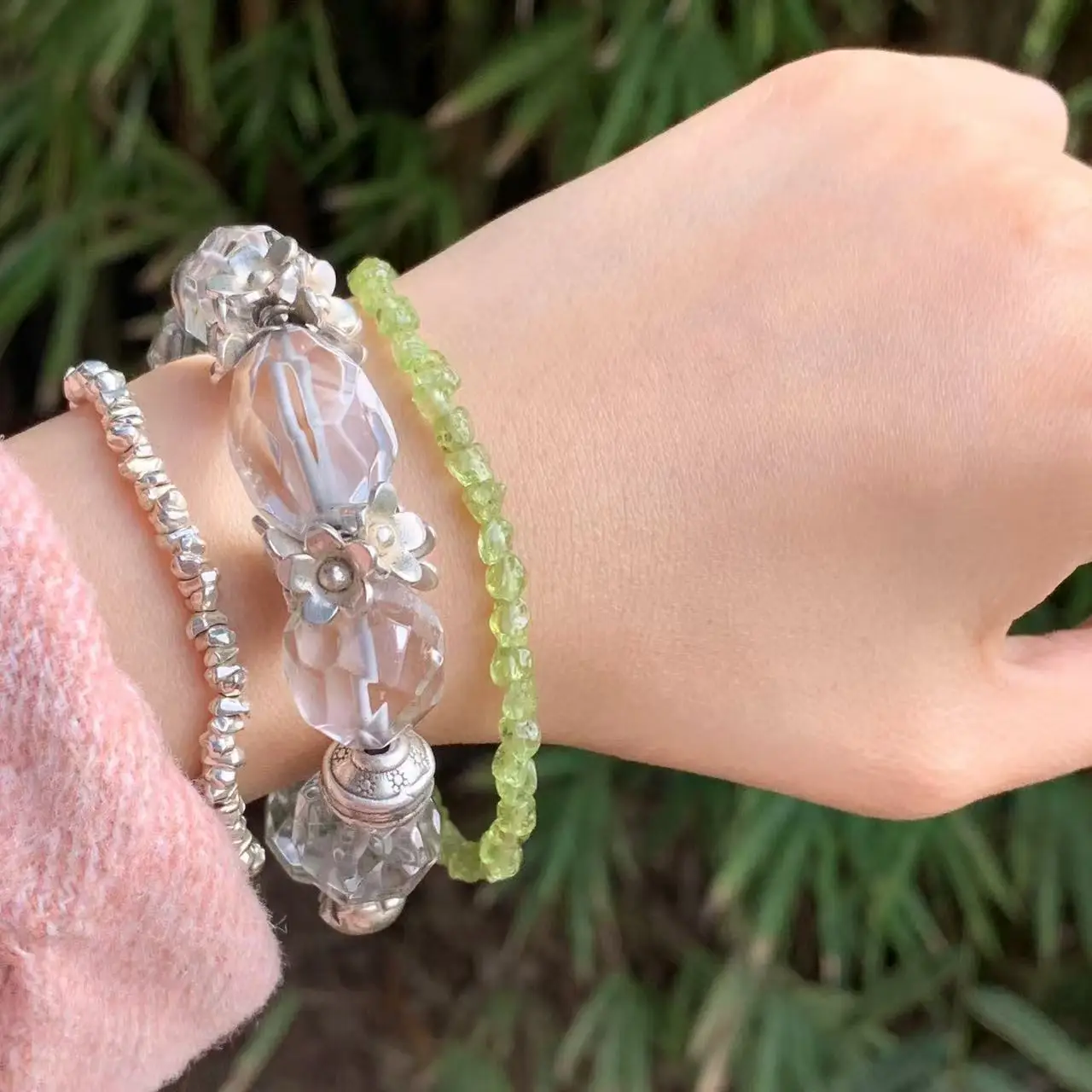 Natural Peridot Bracelet For Woman Olivine Crystal Bracelet Jewelry Green Stones Wholesale Healing Energy Gift Lucky