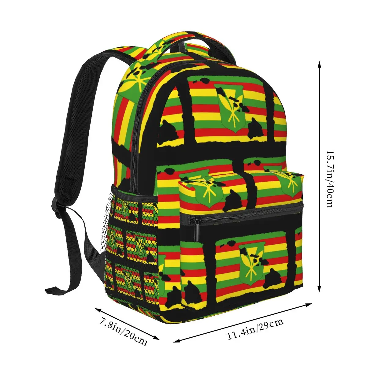 Hawai'i Kanaka Maoli Flag Backpacks Boys Girls Bookbag Students School Bags Cartoon Laptop Rucksack Shoulder Bag Large Capacity