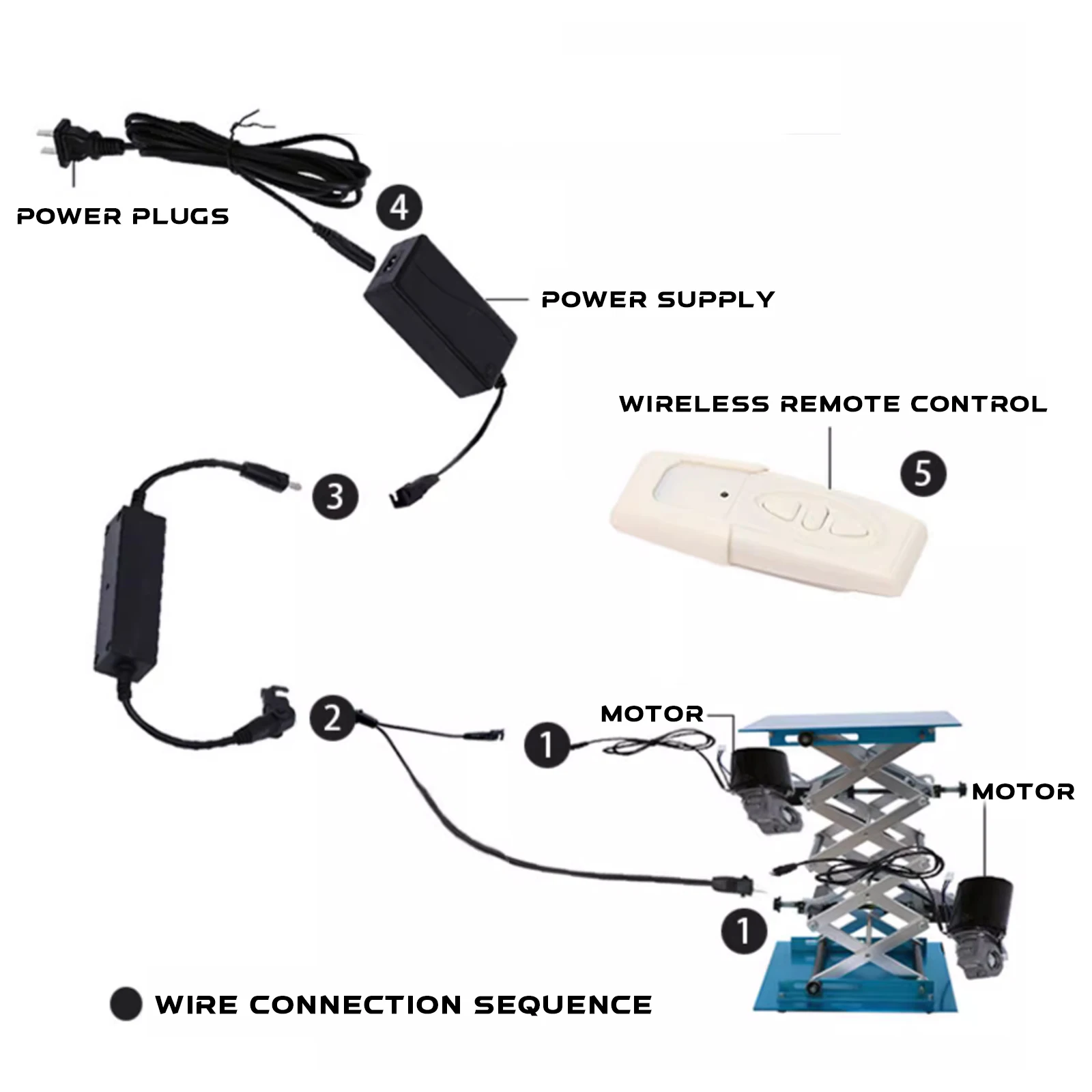 Small Electric Lift Table Laboratory Lift 40KG (88LB) High Load Mini Lifting Platform With Power Adapter And Controller