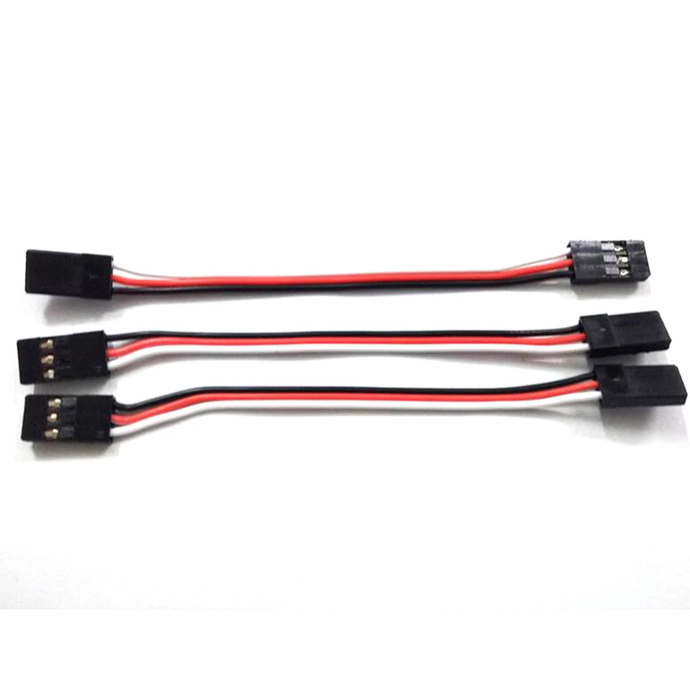 10pcs 100mm 150MM 200MM 300MM Servo extension cord Male to Male for JR Plug Servo Extension Lead Wire Cable 10cm