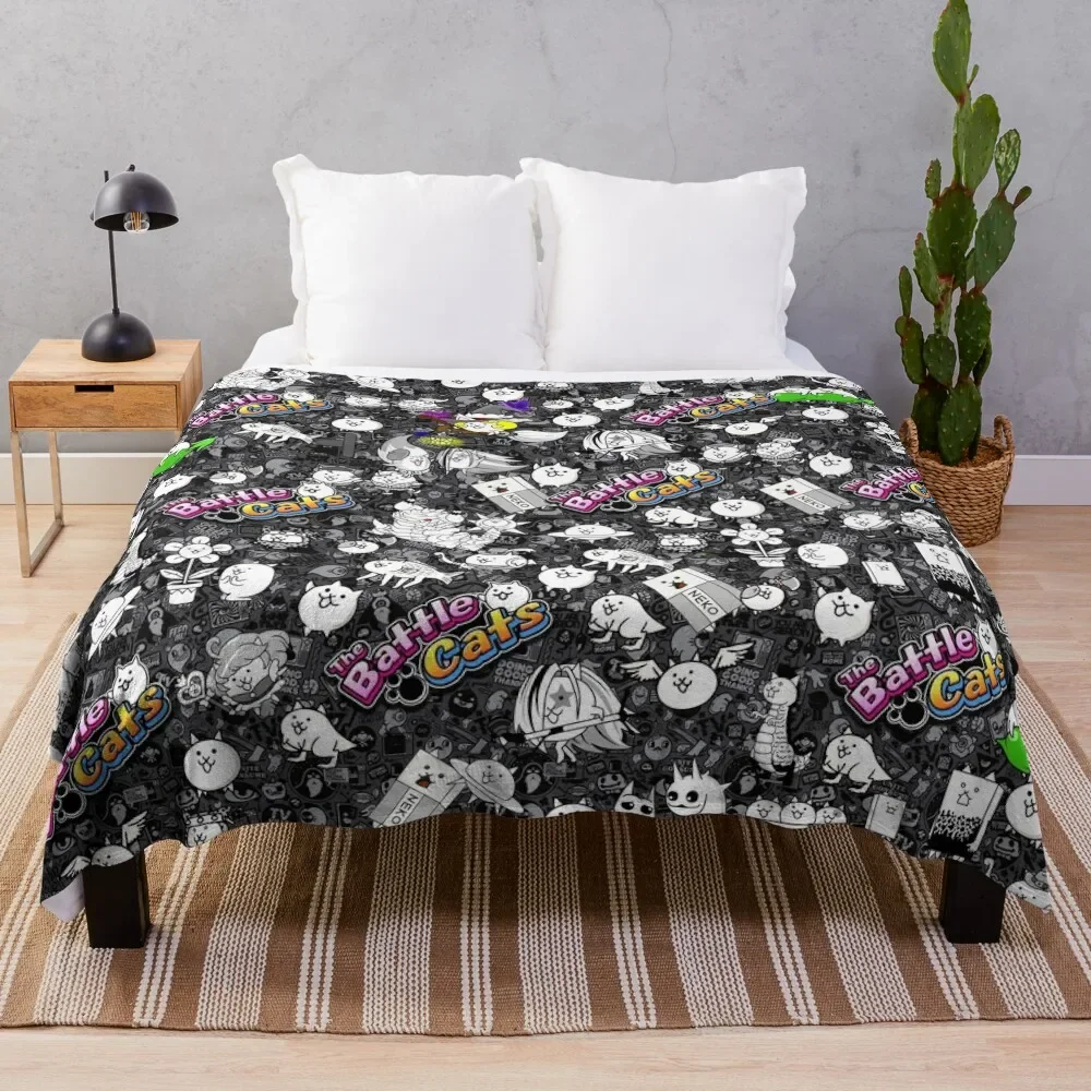 Battle Cats Throw Blanket Soft Beds Loose Blankets Sofas Of Decoration Blankets