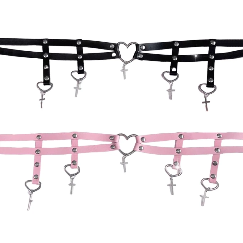 

Waist Belt Unique Chain Tassels for Club Cowgirl Crosses Heart Belt Dropshipping