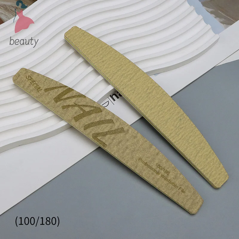 1 pz salone di bellezza riutilizzabile lucidatura levigatura lavabile 100/180 manicure lime per unghie strumenti per la cura delle unghie a doppia faccia per professionisti