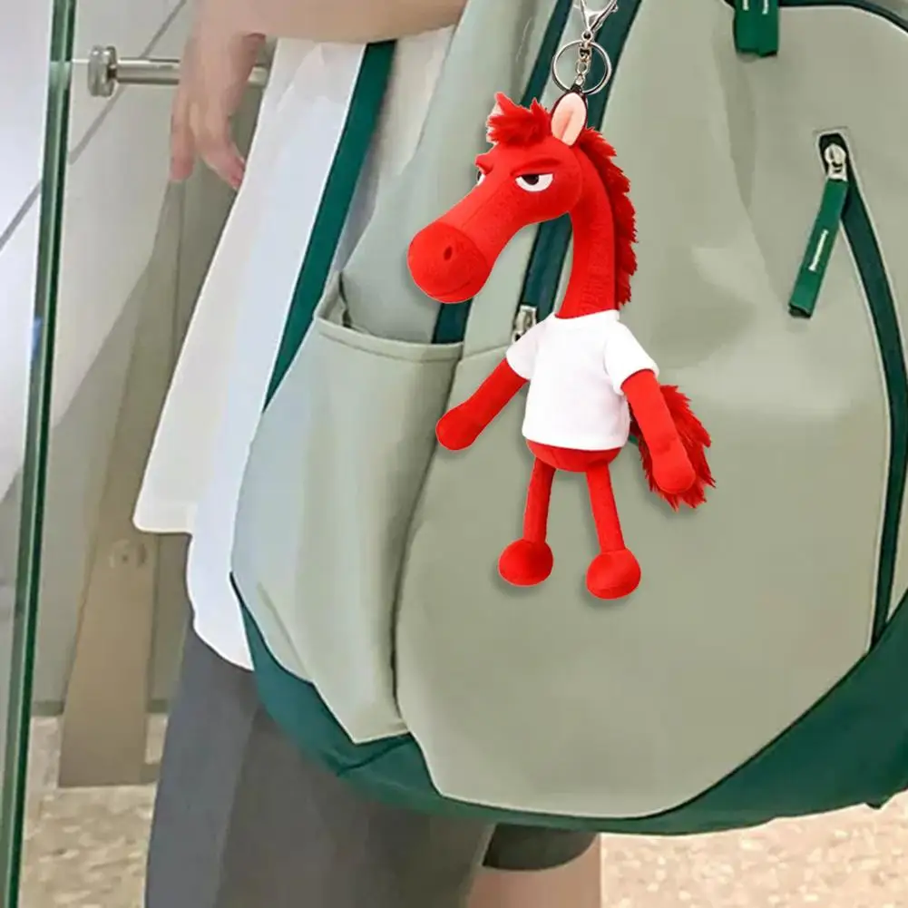 Colgante de caballo 2026 Año del caballo llavero de felpa mascota mochila colgante conjunto adorno auspicioso para bolso mochila favores de fiesta