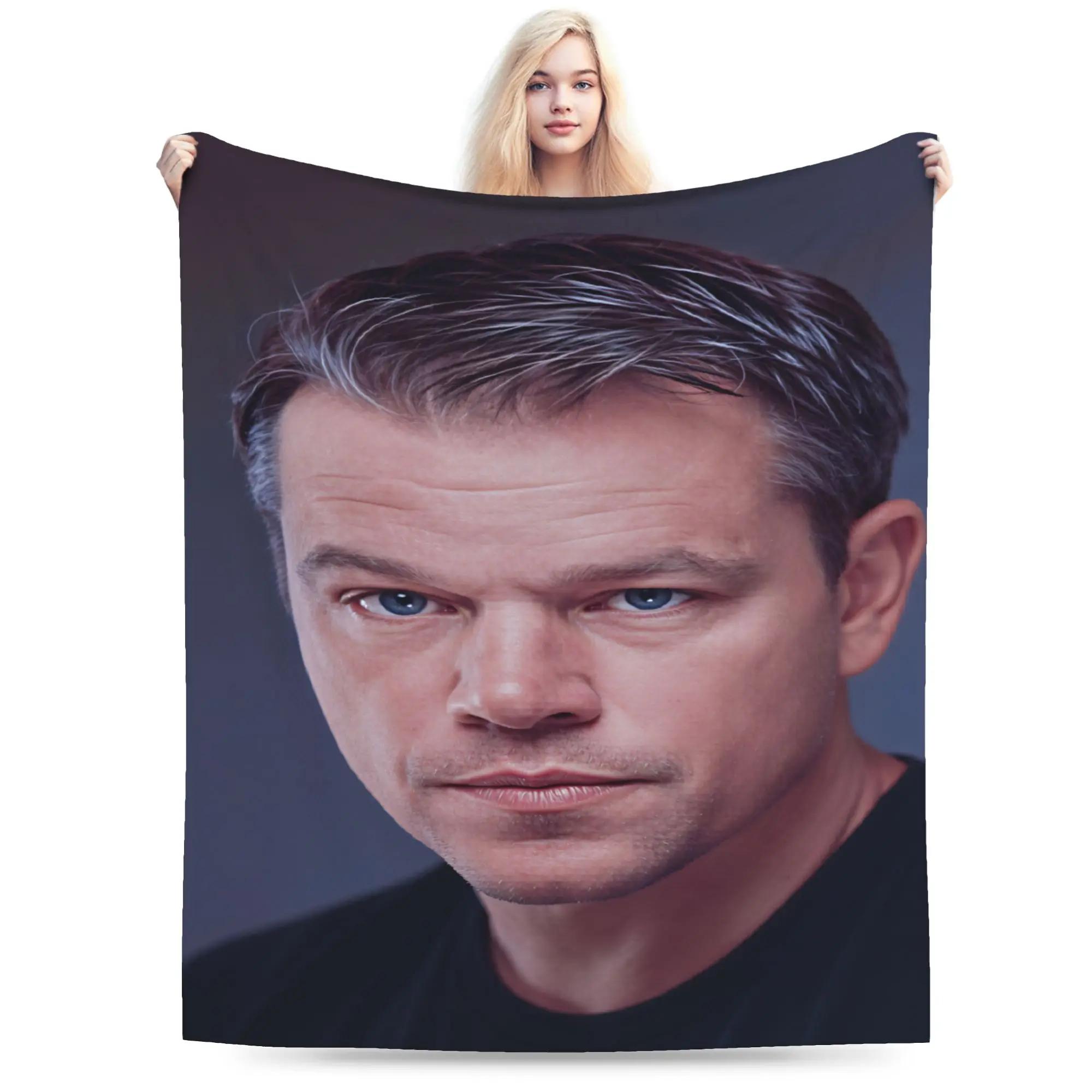 Matt Damon Warm Cozy Blankets For Home Decor  Trend Throw Blanket Autumn Camping Flannel Bedspread