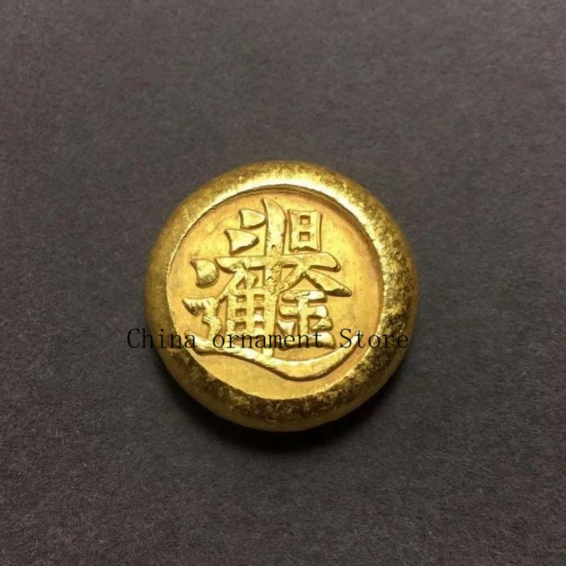 (Daily Gold) Antique gold-plated Gold Ingot Daily Gold Suitable for collecting and displaying