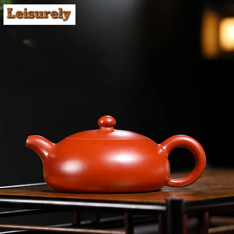 150ml Exquisite Yixing Purple Clay Teapots Master Handmade Half Moon Pot Raw Ore Dahongpao Mud Kettle Zisha Tea Set Tea Ceremony