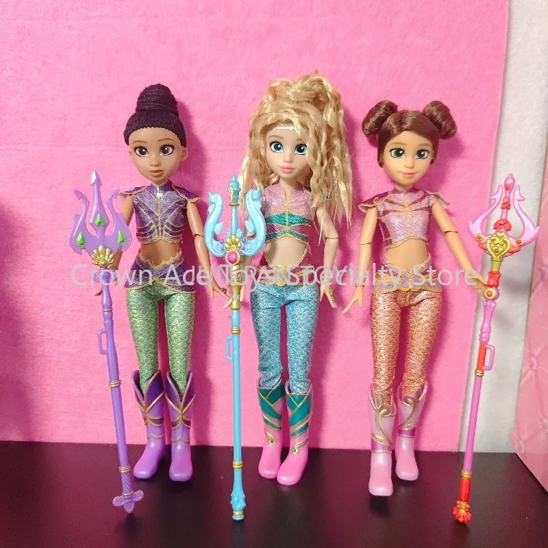 Image of Original Netflix Mermaid Magic Warrior lose Puppen ohne Zubehör Sasha Nerissa Meerjungfrauen-Stil-Verwandlungs-Kleid Kindergeschenk Spielzeug