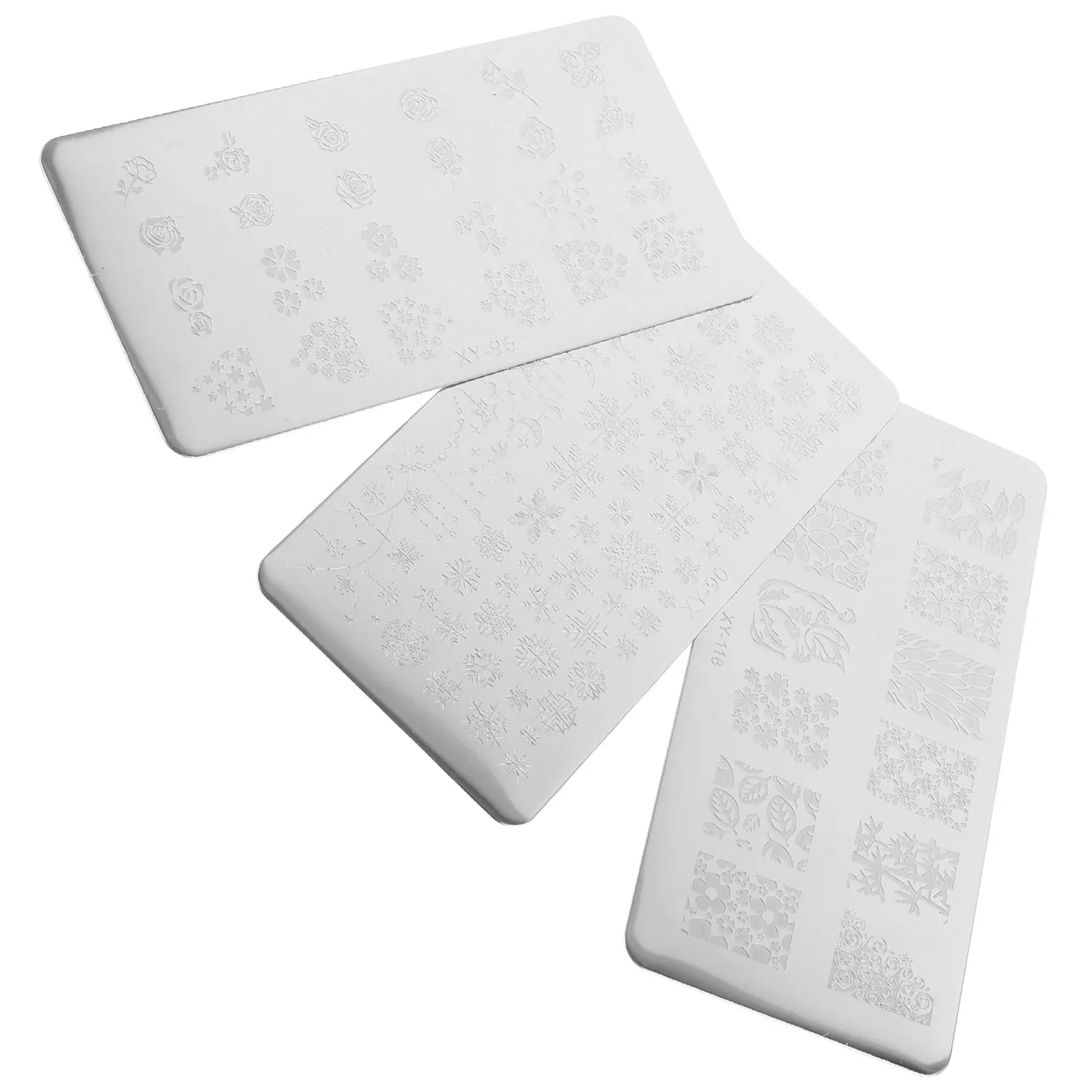 3 قطعة مسمار الفن الختام عدة قابلة لإعادة الاستخدام مانيكير ختم لوحات لأنماط الأظافر العصرية DIY بها بنفسك أداة الجمال للنساء على الذهاب