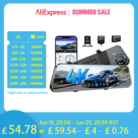 AZDOME PG17 4K Dash Cam 11.8'' Touch Screen RearView Cam Car DVR Dual-Channel GPS Wifi Video Recorder 24H Parking Modes Night Vi