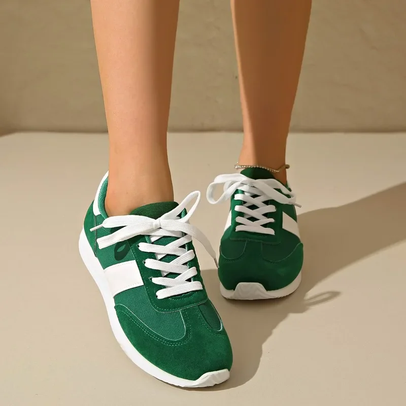 2025 رائجة البيع مختلط الألوان المرأة أحذية فلكنيز في الهواء الطلق كعب منخفض الدانتيل يصل أحذية رياضية تنوعا عالية الجودة السيدات حذاء كاجوال
